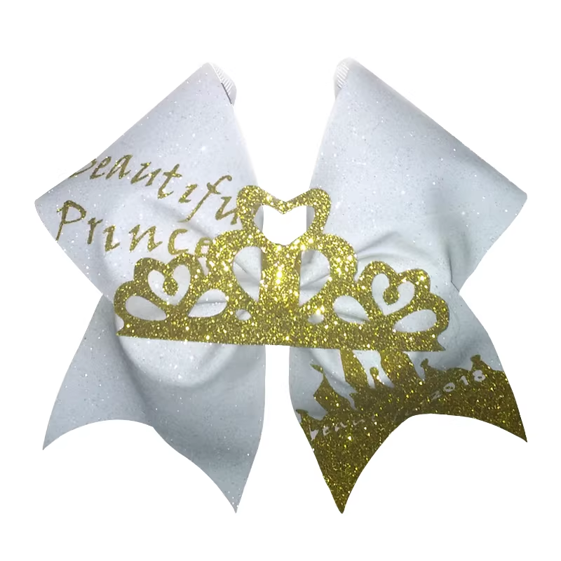 Cheer Bow Rhinestone Transfers Hot Fix Rhinestone Tails Edge Design For Cheerleading Bow Decoration Craft