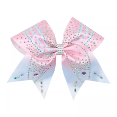 Bulk Cheer Bow Hot Fix Rhinestone Tails Transfers Wholesale For Diy Cheerleading Hair Bow Production