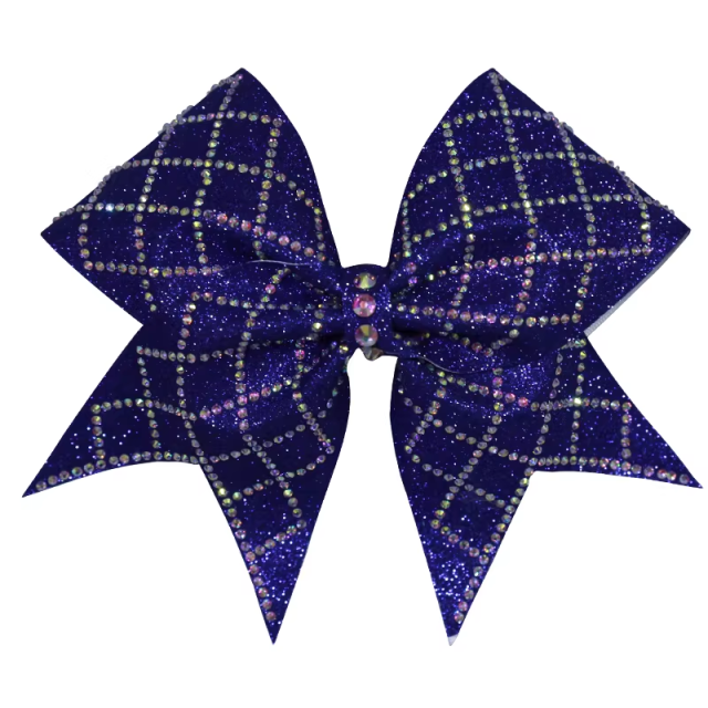Wholesale Sports Bra With Bow Cheer Apparel Matching Rhinestone Cheer Bow Bulk Team Accessories