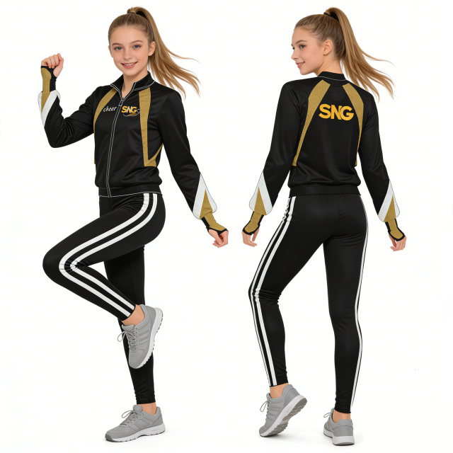 Bling Rhinestone Cheer Warm Up Sets Fashion Decorative Elements For Game Day Cheer Team Visual Matching Outfits