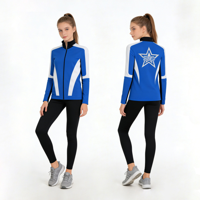 Industrial Cheerleader Warm Up Track Suits Elastic Sport Fabric For Cheerleading Training Wear Factory Wholesale Supply