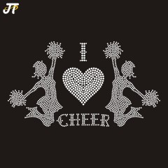 Wholesale Custom Rhinestone Transfers Bulk Crystal Glass Material Heat Press Applique Patches For Garment Factory Bulk Production