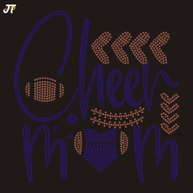 Cheer Mom Rhinestone Transfers Wholesale Patterned Heat Press Appliques Team Patches For Resale Group Bulk Purchases