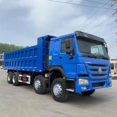 China National Heavy Duty Truck Group's flagship 8×4 371 horsepower second-hand reconditioned dump truck (blue color)