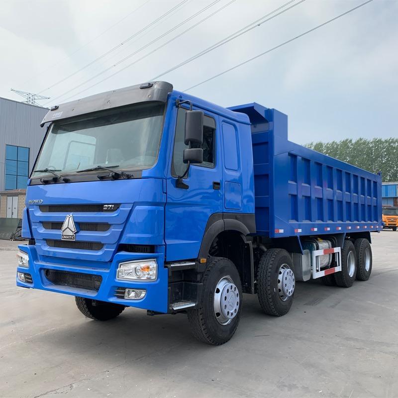 China National Heavy Duty Truck Group's flagship 8×4 371 horsepower second-hand reconditioned dump truck (blue color)