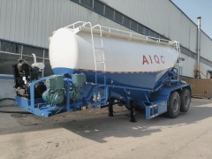 AIQC 40m³ 2-Axle Bulk Cement Tanker Semi-Trailer (Blue & White)