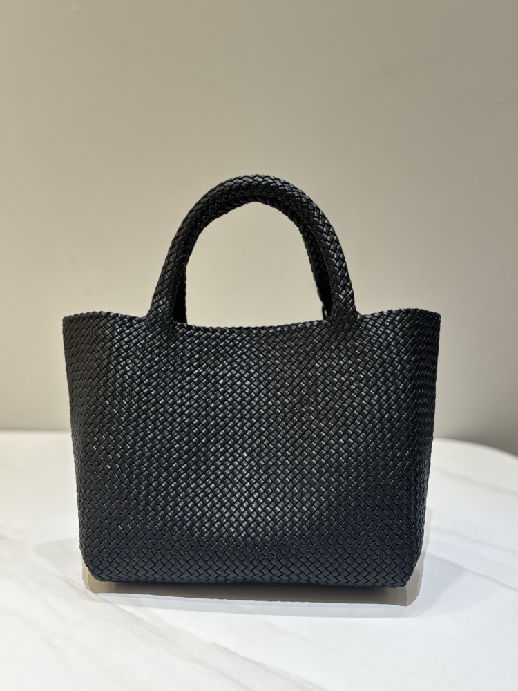 The Row Woven Tote 中号編み込みトートバッグ｜高級感のあるシンプルデザイン｜軽量で使いやすい｜ブラック