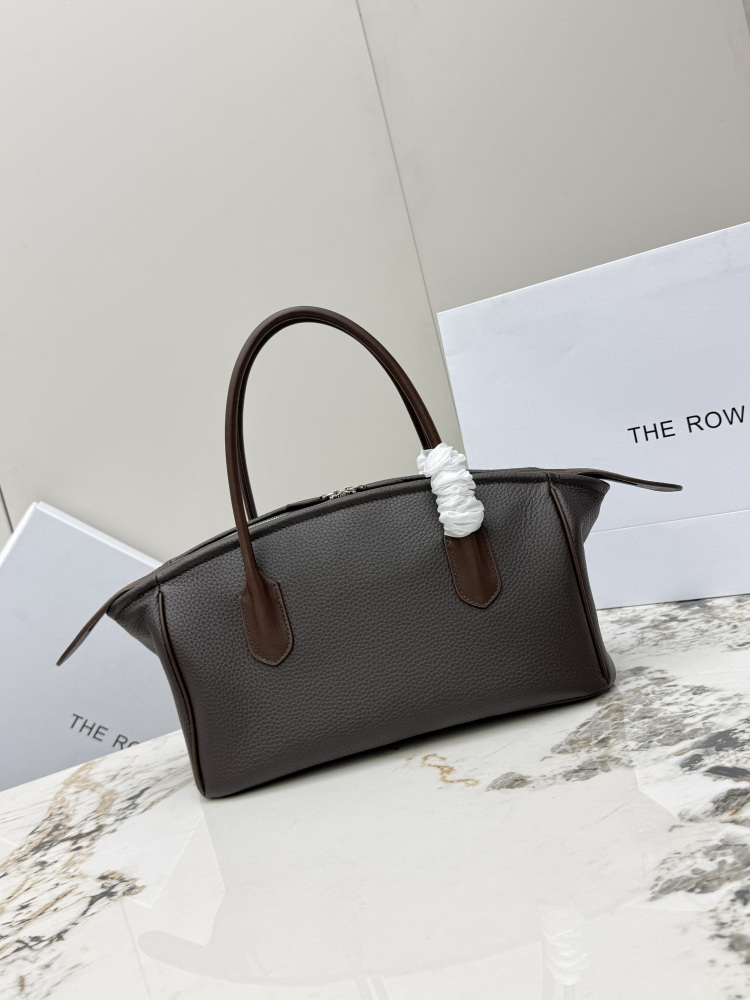 The Row Ewa 弧形バッグ｜シンプルで洗練されたデザイン｜高品質レザー製｜レディースショルダーバッグ｜ブラック