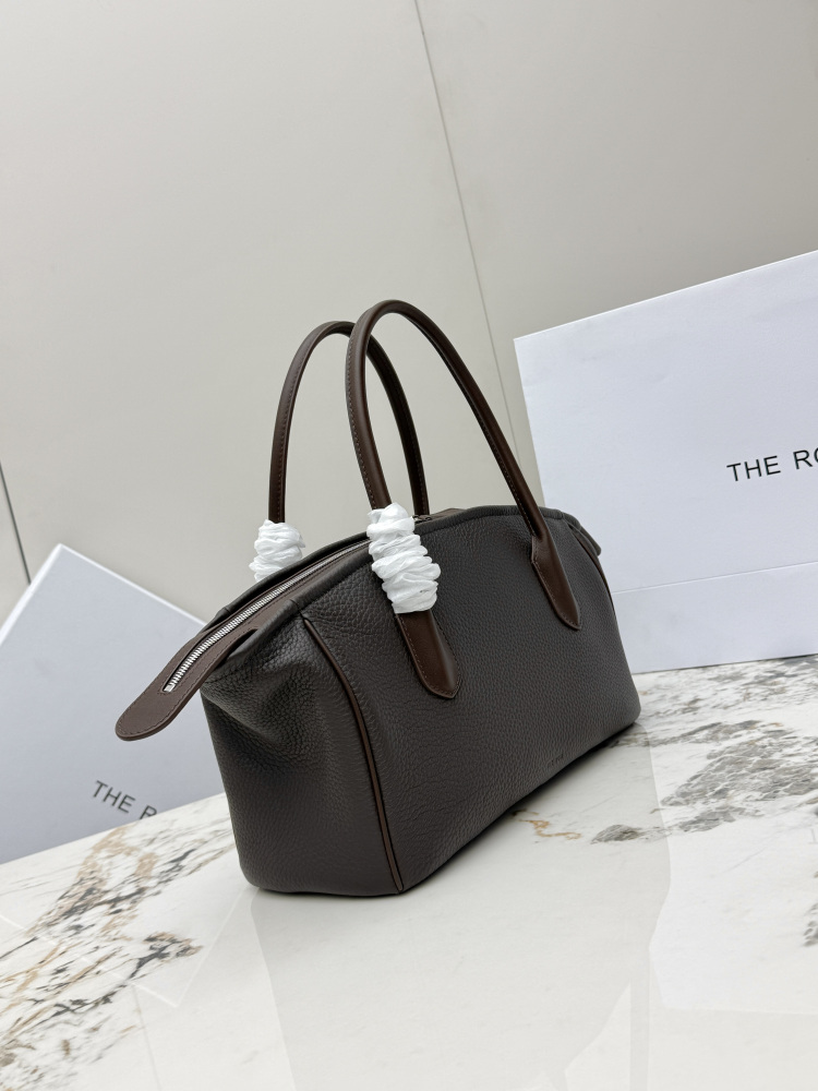 The Row Ewa 弧形バッグ｜シンプルで洗練されたデザイン｜高品質レザー製｜レディースショルダーバッグ｜ブラック
