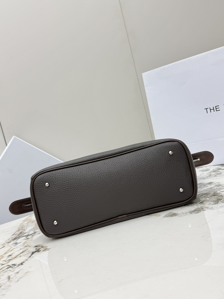 The Row Ewa 弧形バッグ｜シンプルで洗練されたデザイン｜高品質レザー製｜レディースショルダーバッグ｜ブラック