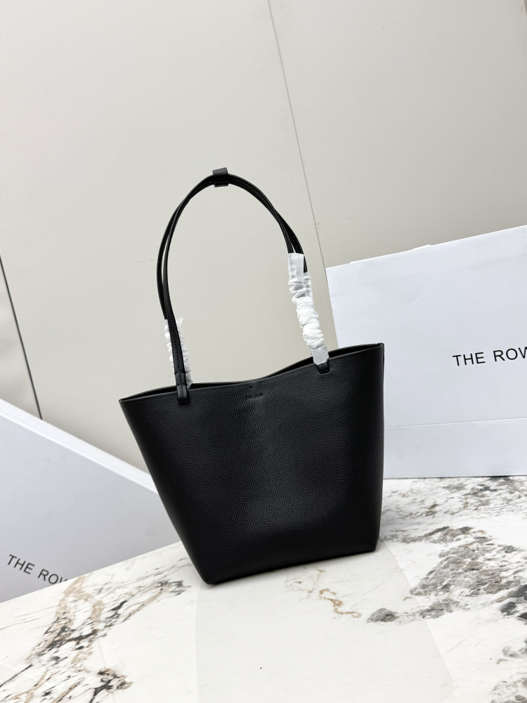 The Row Park Edge 小号トートバッグ｜シンプルでエレガントなデザイン｜高品質レザー｜通勤・ビジネスに最適｜ブラック