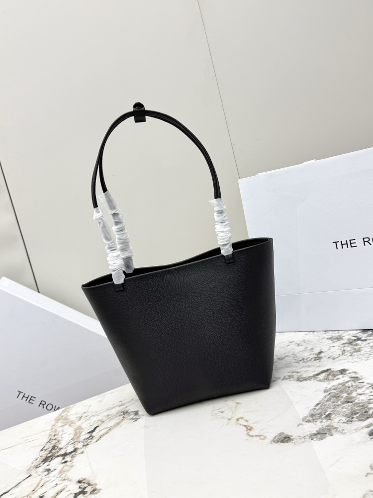 The Row Park Edge 小号トートバッグ｜シンプルでエレガントなデザイン｜高品質レザー｜通勤・ビジネスに最適｜ブラック
