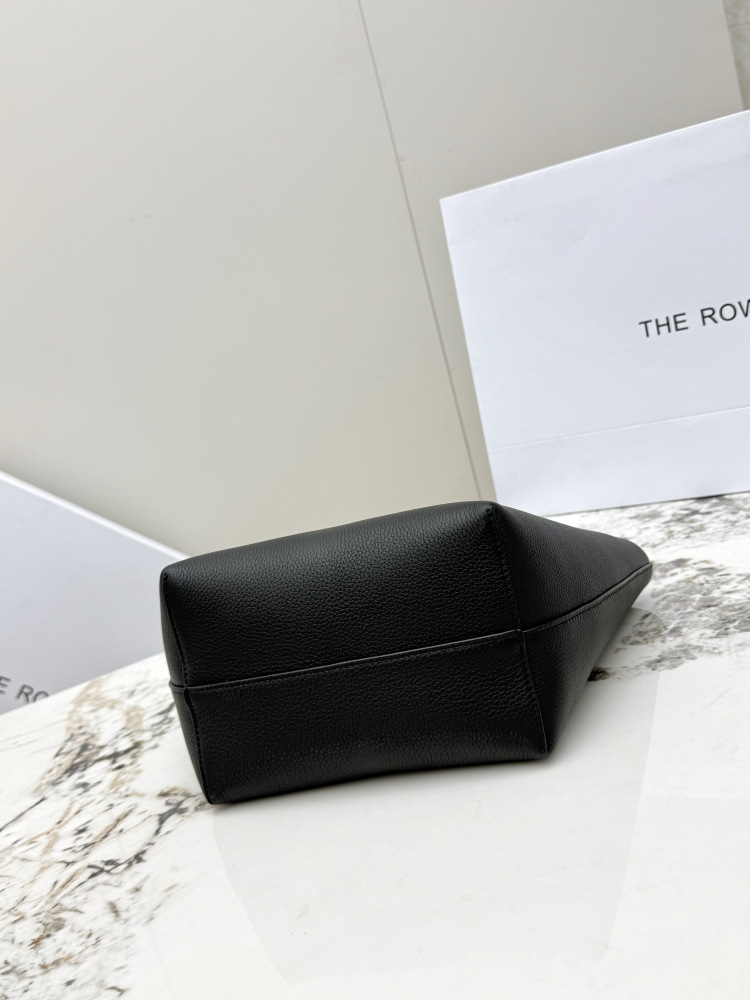 The Row Park Edge 小号トートバッグ｜シンプルでエレガントなデザイン｜高品質レザー｜通勤・ビジネスに最適｜ブラック