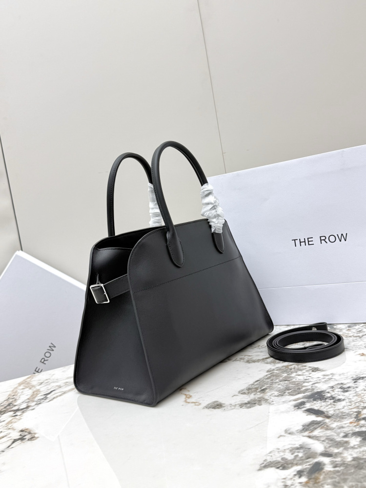 THE ROW Soft Margaux ベッカム型手提公文バッグ（ブラック）コピー通勤用バッグ