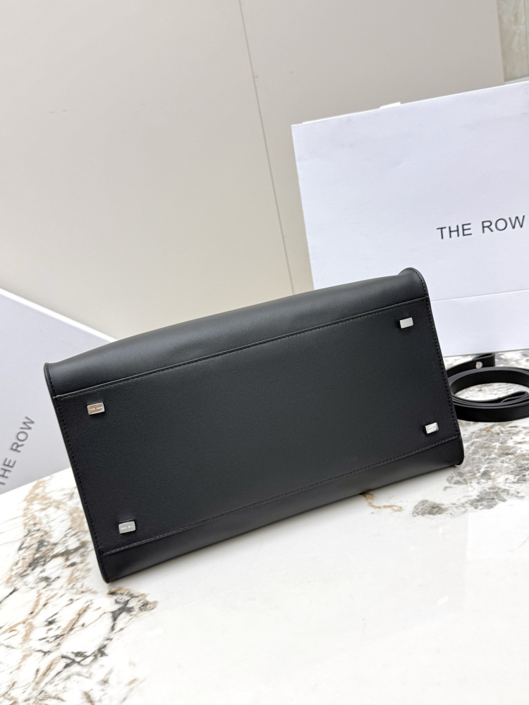 THE ROW Soft Margaux ベッカム型手提公文バッグ（ブラック）コピー通勤用バッグ