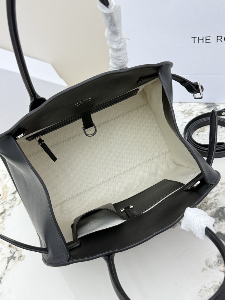 THE ROW Soft Margaux ベッカム型手提公文バッグ（ブラック）コピー通勤用バッグ