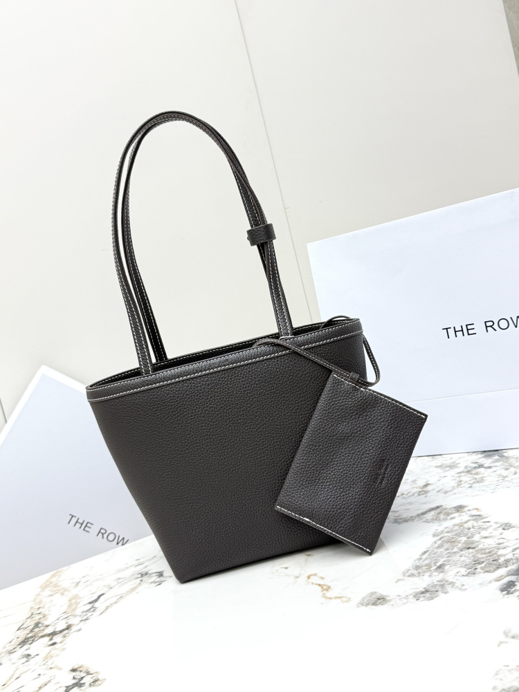 THE ROW Mini Park Tote 迷你粒面牛皮子母トートバッグ（グレー）小号コピー通勤用バッグ