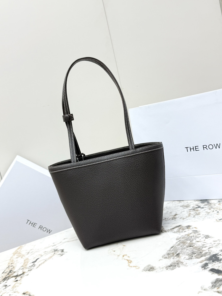 THE ROW Mini Park Tote 迷你粒面牛皮子母トートバッグ（グレー）小号コピー通勤用バッグ