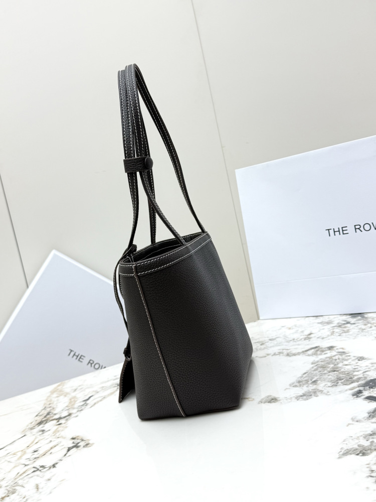 THE ROW Mini Park Tote 迷你粒面牛皮子母トートバッグ（グレー）小号コピー通勤用バッグ