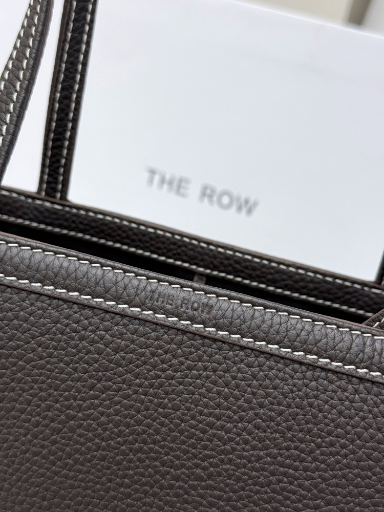 THE ROW Mini Park Tote 迷你粒面牛皮子母トートバッグ（グレー）小号コピー通勤用バッグ