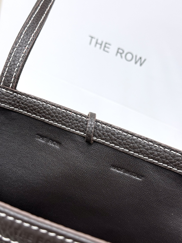 THE ROW Mini Park Tote 迷你粒面牛皮子母トートバッグ（グレー）小号コピー通勤用バッグ
