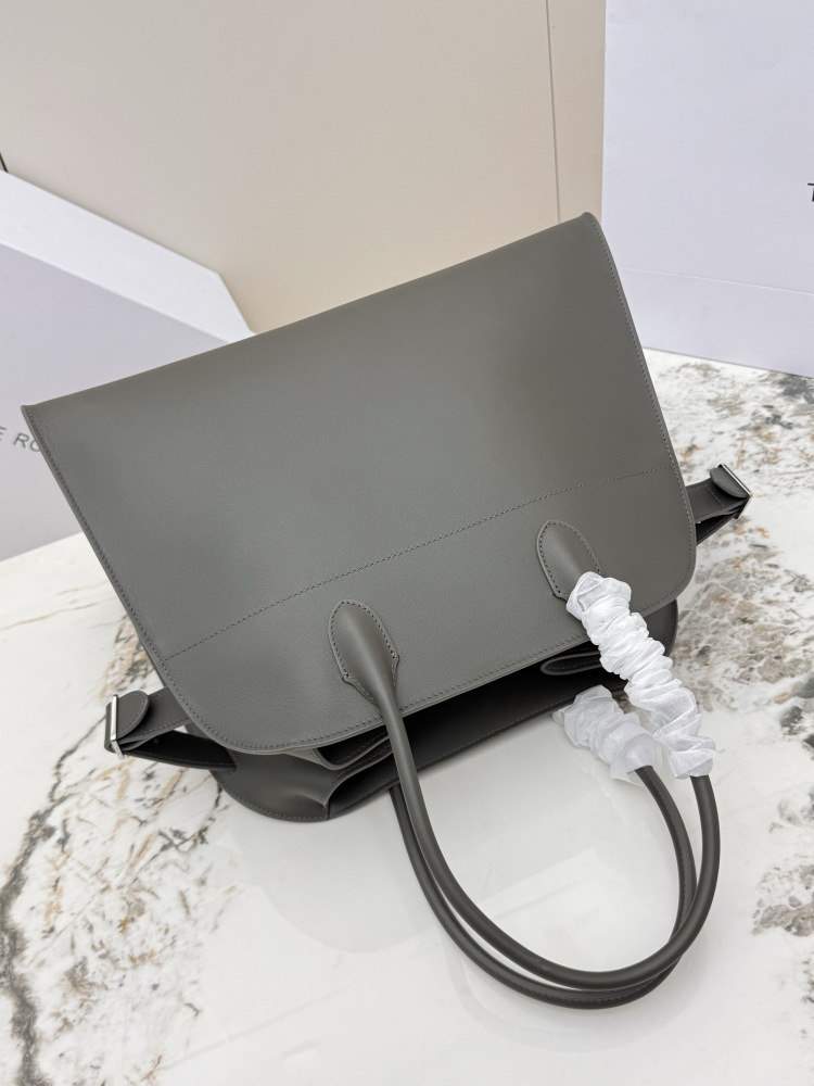 THE ROW Soft Margaux 15 中型ベ shell 手提公文バッグ（グレー）コピー品