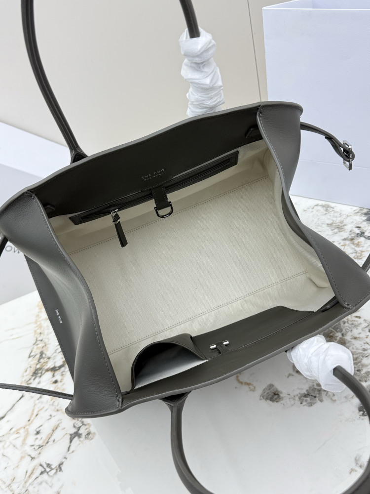 THE ROW Soft Margaux 15 中型ベ shell 手提公文バッグ（グレー）コピー品
