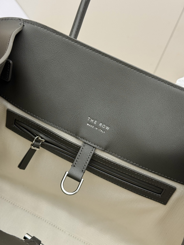 THE ROW Soft Margaux 15 中型ベ shell 手提公文バッグ（グレー）コピー品