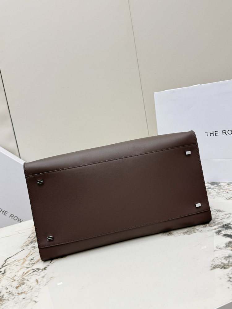 THE ROW Soft Margaux 15 中型ベ shell 手提公文バッグ（ブラウン）コピー品