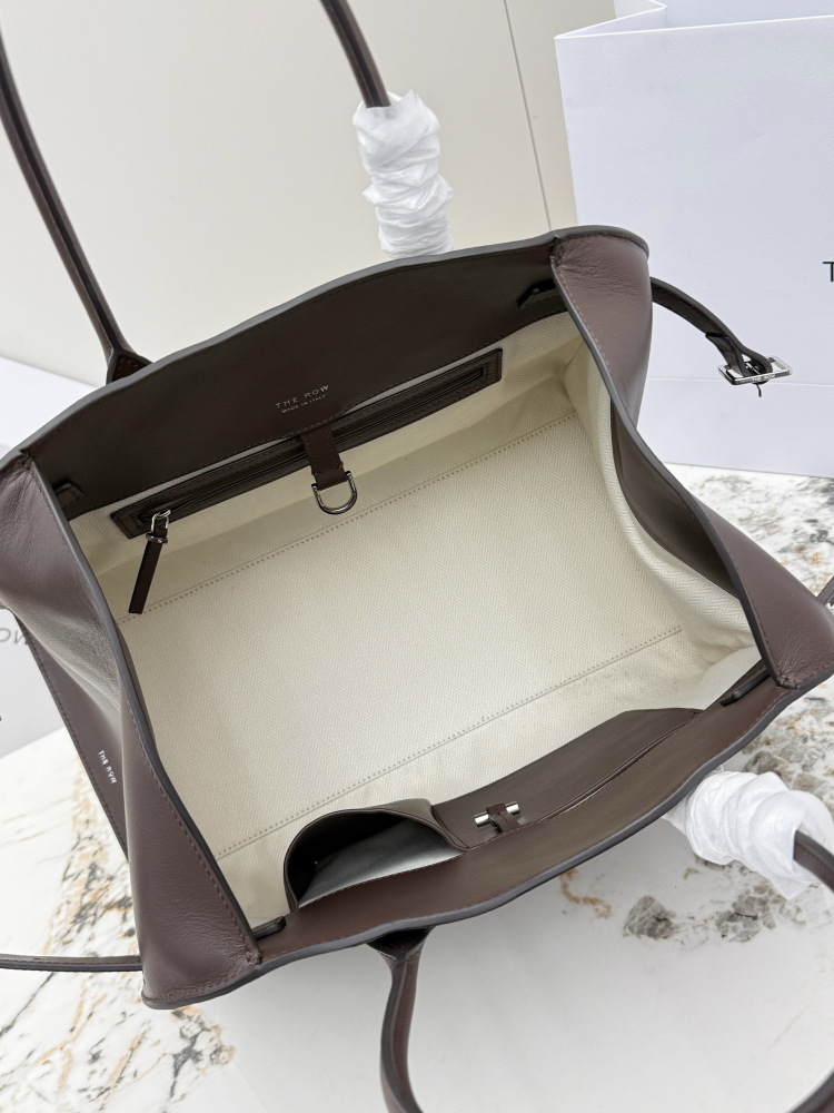 THE ROW Soft Margaux 15 中型ベ shell 手提公文バッグ（ブラウン）コピー品