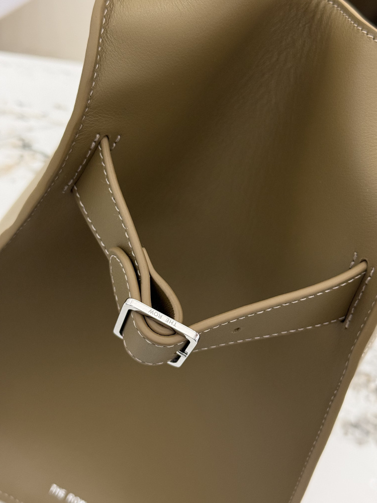 THE ROW Soft Margaux 15 中型ベ shell 手提公文バッグ（カーキ）コピー品