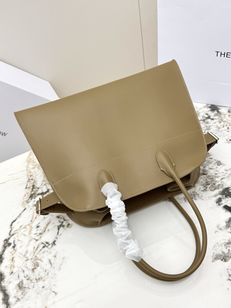 THE ROW Soft Margaux 15 中型ベ shell 手提公文バッグ（カーキ）コピー品