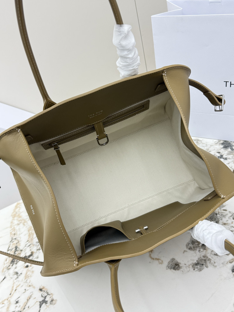 THE ROW Soft Margaux 15 中型ベ shell 手提公文バッグ（カーキ）コピー品