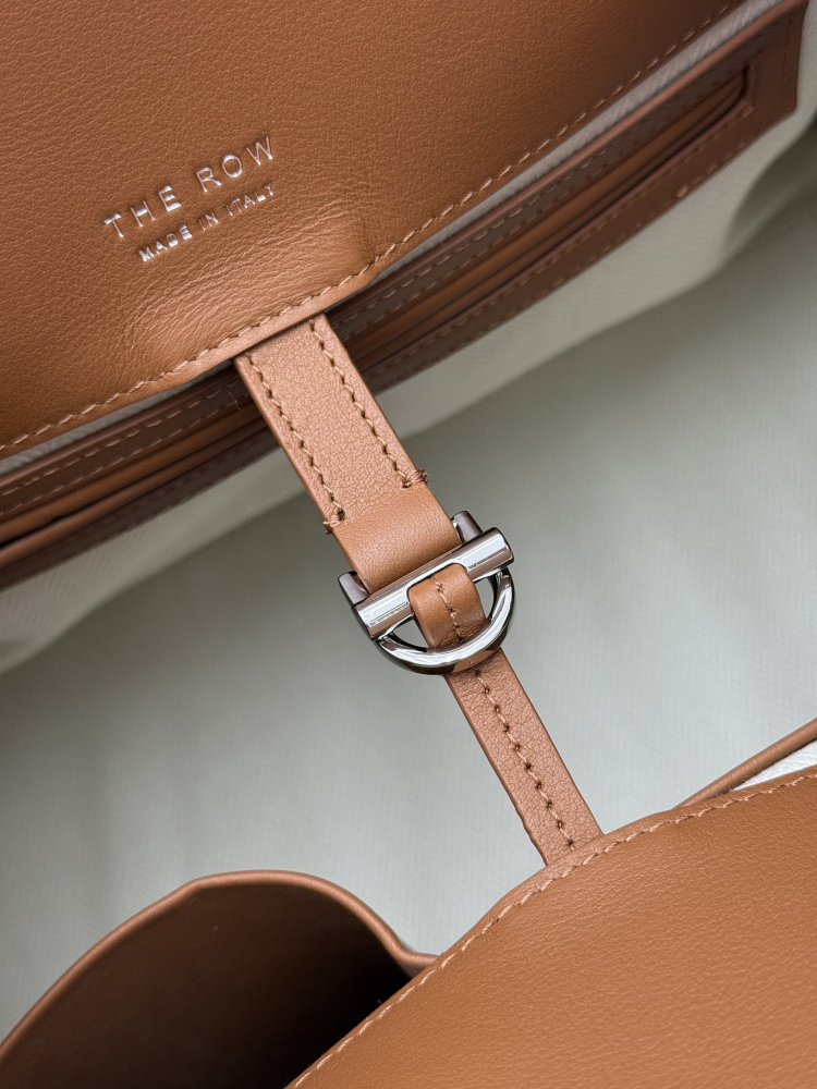 THE ROW Soft Margaux 15 中型ベ shell 手提公文バッグ（オレンジ）コピー品
