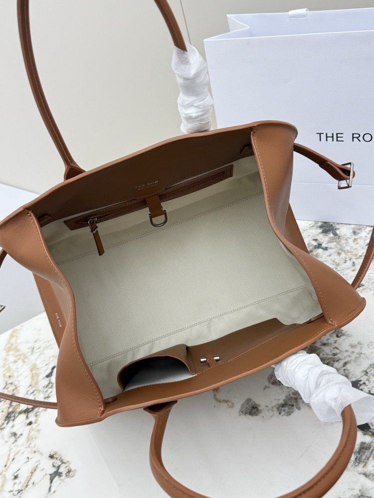 THE ROW Soft Margaux 15 中型ベ shell 手提公文バッグ（オレンジ）コピー品
