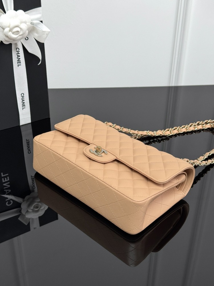 CHANEL（シャネル）クラシックフラップ（CF）方胖子 / 小型バッグ ベージュ ラムスキン + シルバー金具 コピー品