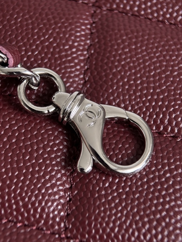CHANEL（シャネル）25B コメットシリーズ 長方形コスメポーチ ボルドー リザードレザー コピー品
