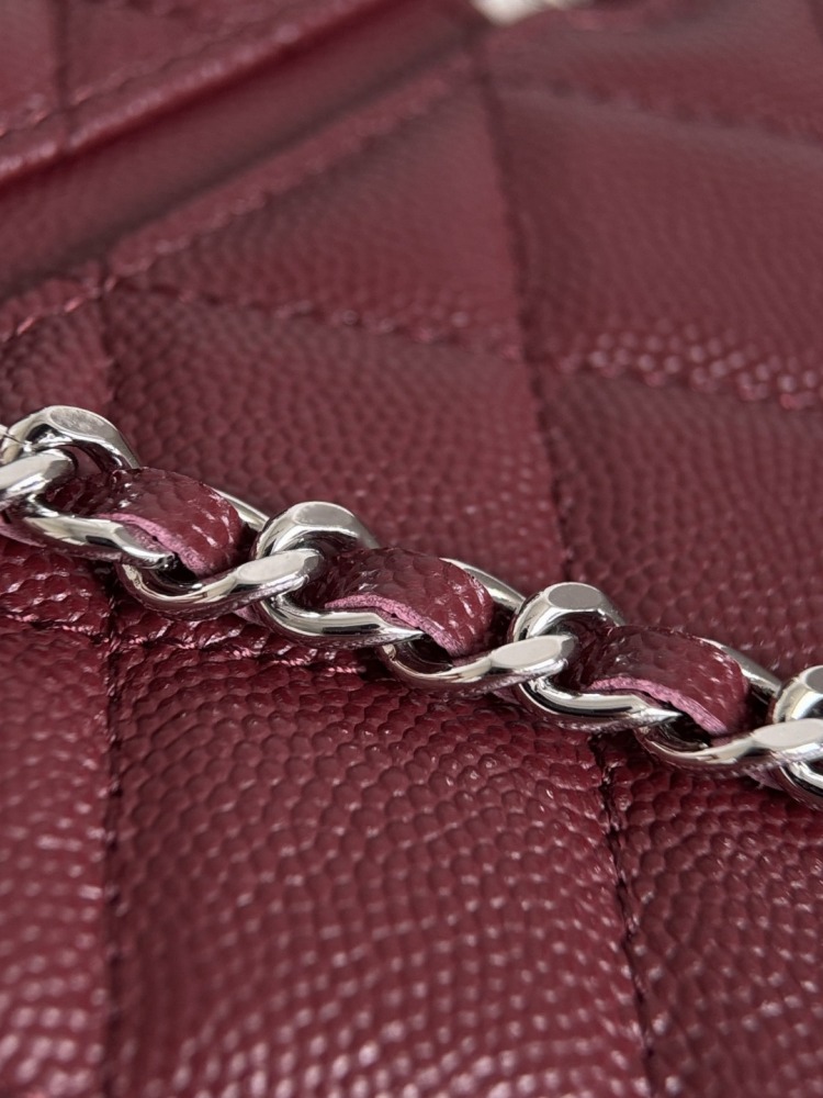 CHANEL（シャネル）25B コメットシリーズ 長方形コスメポーチ ボルドー リザードレザー コピー品