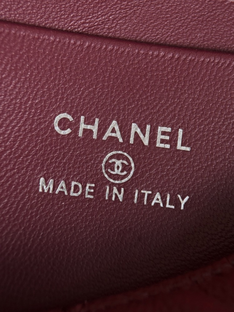 CHANEL（シャネル）25B コメットシリーズ 長方形コスメポーチ ボルドー リザードレザー コピー品