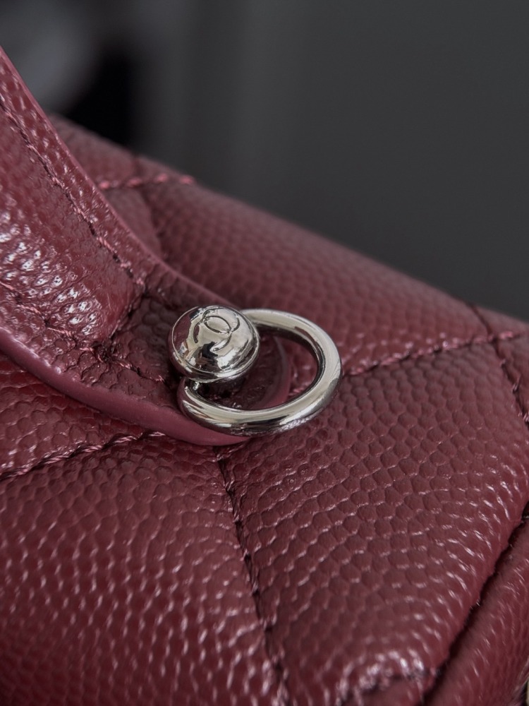 CHANEL（シャネル）25B コメットシリーズ 長方形コスメポーチ ボルドー リザードレザー コピー品