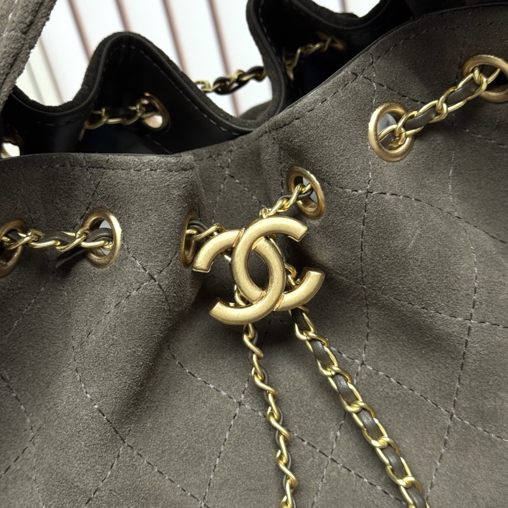 Chanel（シャネル）25C マットカーフスキン Hobo 腋下バッグ 小型 30x26x14cm グレー コピー品