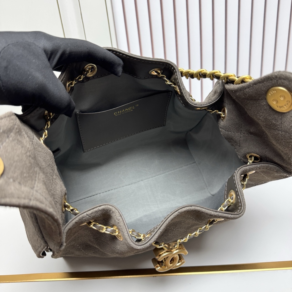 Chanel（シャネル）25C マットカーフスキン Hobo 腋下バッグ 小型 30x26x14cm グレー コピー品