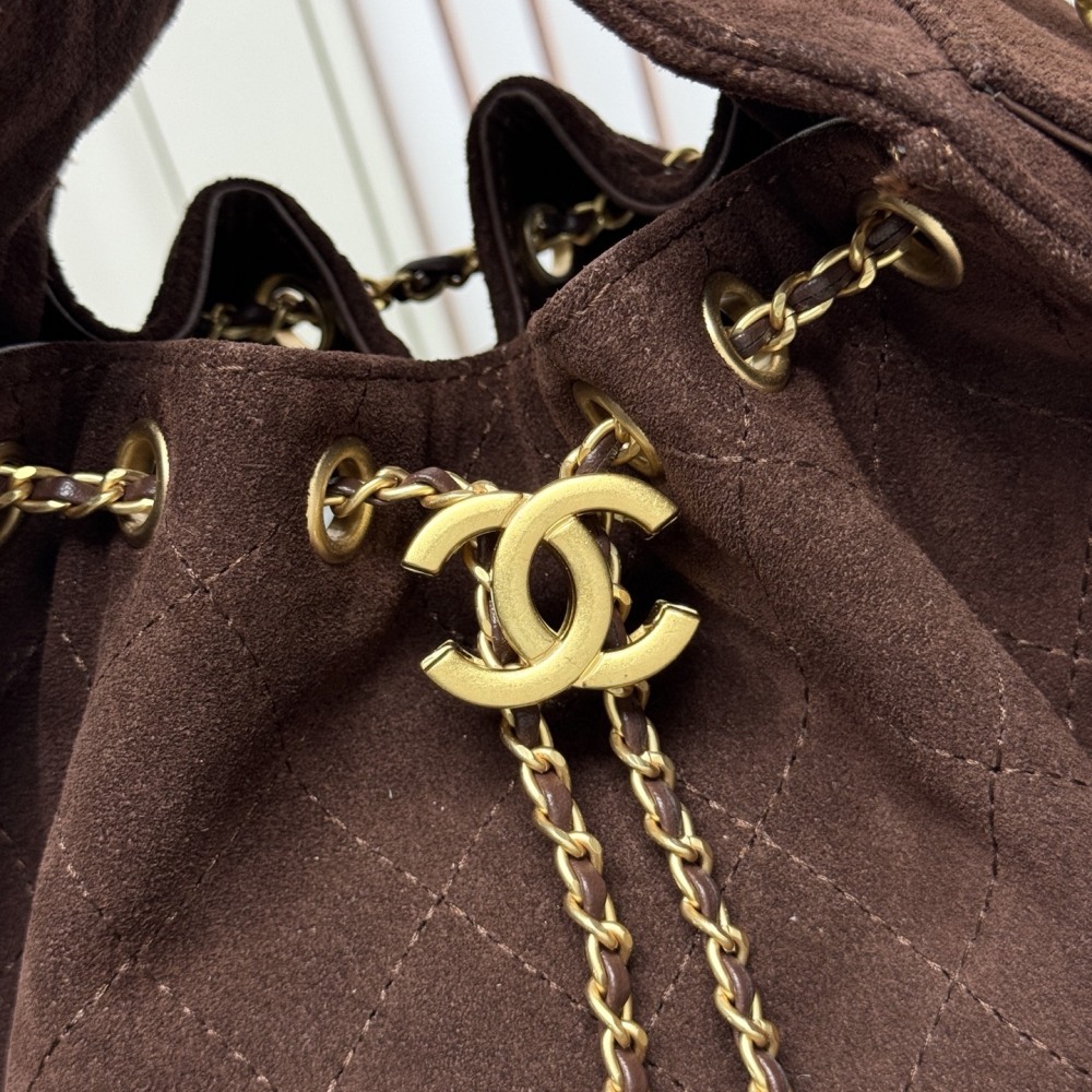 Chanel（シャネル）25C マットカーフスキン Hobo 腋下バッグ 小型 30x26x14cm ダークレッド コピー品