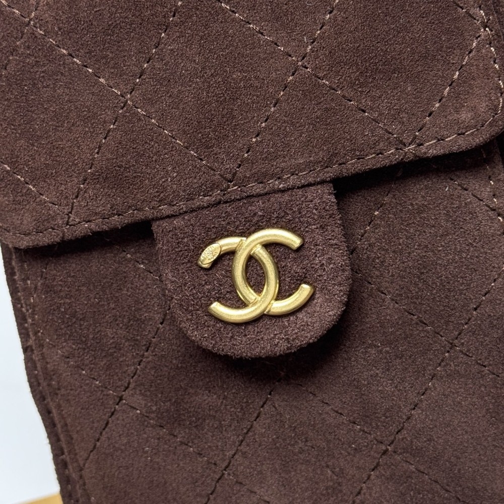 Chanel（シャネル）25C マットカーフスキン Hobo 腋下バッグ 小型 30x26x14cm ダークレッド コピー品