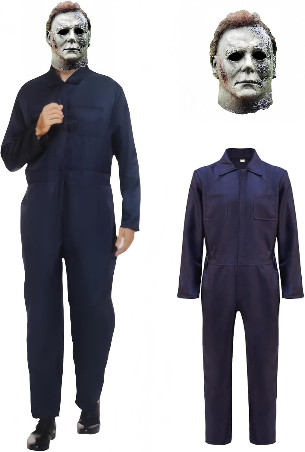 Michael Myer Costume for Adult，Halloween Cosplay Horror Killer costume Props