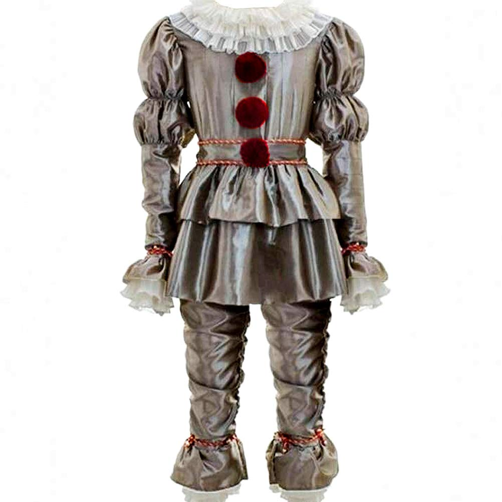 Adult IT Pennywise Costume, Horror Clown Cosplay Suit, Stephen King Halloween Outfit for Men & Women