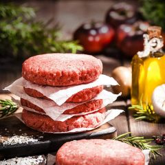 Manual Hamburger Patty Maker Aluminum Body Stainless Steel Handle Compact Burger Press