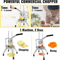 Long Handle Dicer Stainless Steel Multi-Function Vegetable Chopper
