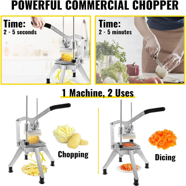 Long Handle Dicer Stainless Steel Multi-Function Vegetable Chopper