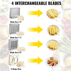 Long Handle Dicer Stainless Steel Multi-Function Vegetable Chopper